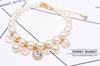 Pet Accessories Dog Chain Teddy Lace Bow Cat Bell